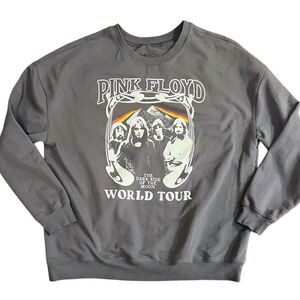 Pink Floyd Gray Crewneck Tour Graphic sweatshirt